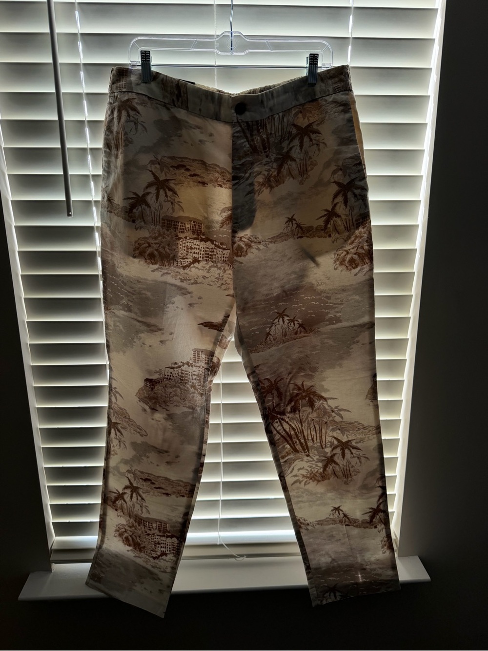 Banana Republic Slim Fit Tropical-Print Pants NWT